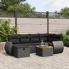 vidaXL Garden Sofa Set Black