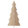 vidaXL Wooden Christmas Tree Natural wood Solid pinewood Small