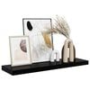 vidaXL Wall Shelf High gloss black Honeycomb MDF, Metal