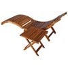 vidaXL Sunlounger With Table Taupe Solid acacia wood and polyester