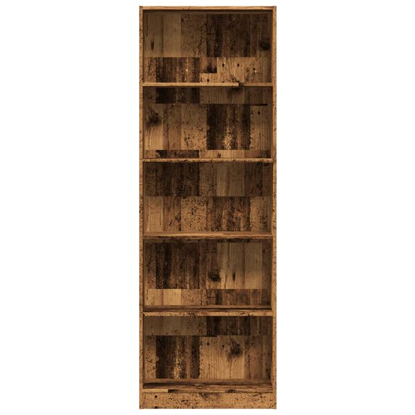 vidaXL Bookcase Old Wood Engineered wood Tall Bookcase Rectangular