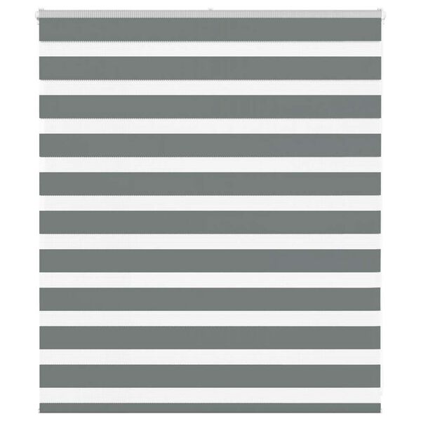 vidaXL Zebra Blind Dark grey Polyester, Aluminum
