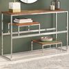 vidaXL Console Table Silver and Wood