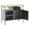 vidaXL Workbench Black and gray 100 x 55 x 85 cm Powder-coated steel