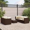 vidaXL Patio Lounge Set Set of 5 Brown