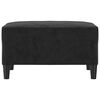 vidaXL Footstool Black Velvet, plywood, foam 27.6 x 21.7 x 16.1 in