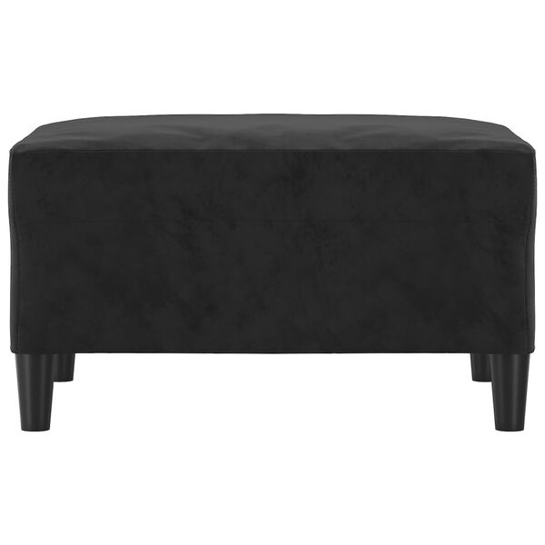 vidaXL Footstool Black Velvet, plywood, foam 27.6 x 21.7 x 16.1 in