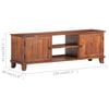 vidaXL TV Stand Honey Brown 47.2"x11.8"x16.1" Solid Wood Acacia