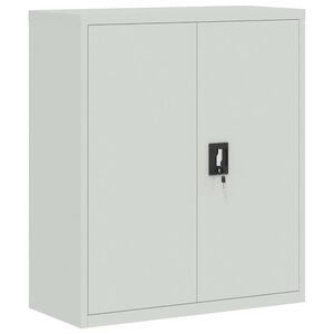 vidaXL File Cabinet Light Grey Powder-coated Steel Large File Cabinet