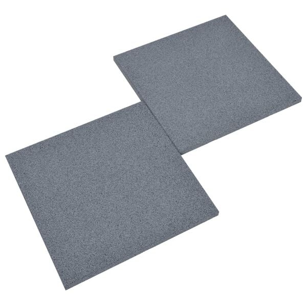 vidaXL Fall Protection Tiles 12 pcs Rubber 19.7x19.7x1.2" Grey (2x93439)