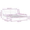 vidaXL Bed Frame with LED without Mattress "Hvar" Light Gray 76"x79.9" Fabric