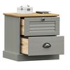 vidaXL Bedside Cabinet Grey