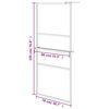 vidaXL Walk-in Shower Wall with Shelf Chrome 31.5x76.8" ESG Glass&Aluminium