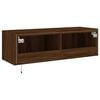 vidaXL TV Wall Cabinet Brown Oak Engineered Wood Medium TV Wall Cabinet