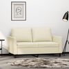 vidaXL 2-seater Sofa Cream Faux leather, metal, foam 2-seater Durable