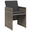vidaXL Patio Dining Set Set of 10 Gray and brown