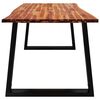 vidaXL Dining Table Natural acacia wood and black steel Large Durable