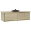vidaXL Drawer Shelf Sonoma oak Engineered wood Compact