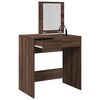 vidaXL Dressing Table Brown Oak Engineered wood, glass