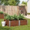 vidaXL Garden Planter Brown Solid Pine Wood 59.1x39.4 in Foldable