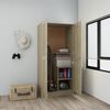 vidaXL Wardrobe Sonoma oak Engineered wood Compact Wardrobe