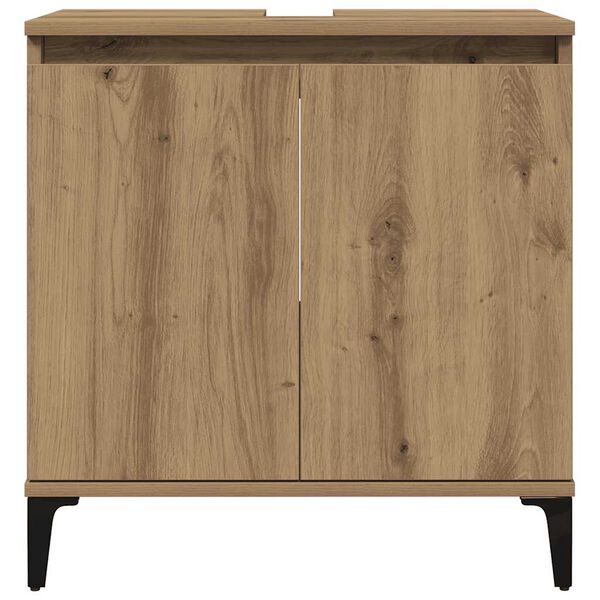 vidaXL Sink Cabinet Artisan Oak Engineered Wood, Metal