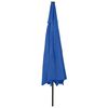 vidaXL Garden Parasol with LED Lights and Metal Pole 157.5" Azure Blue