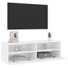 vidaXL TV Wall Cabinet White Engineered Wood 39.4 in TV Wall Cabinet