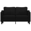 vidaXL 2-seater Sofa Black Fabric (100% polyester), metal, textilene