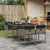 vidaXL Garden Dining Set Grey, Brown, Navy Blue