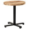 vidaXL Bistro Table Natural Mango Wood and Black