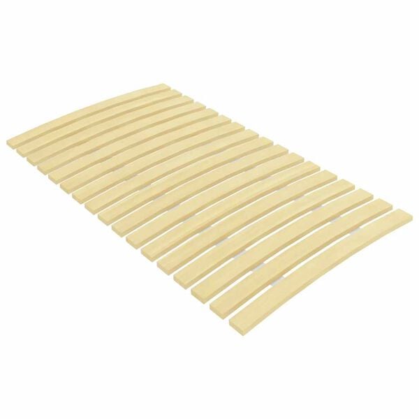 vidaXL Slatted Bed Base Natural Wood Solid poplar wood 27.6 x 78.7 in
