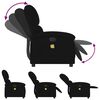 vidaXL Massage Recliner Chair Black Velvet Single Adjustable Armrests