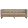 vidaXL Chesterfield Sofa 3-Seater Cappuccino Faux Leather