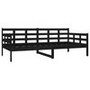 vidaXL Day Bed Black Solid pine wood 35.4 x 74.8 in