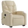 vidaXL Electric Stand Up Massage Recliner Chair Cream
