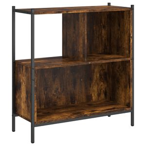 vidaXL Bookcase Smoked Oak Engineered Wood Medium Bookcase Rectangular