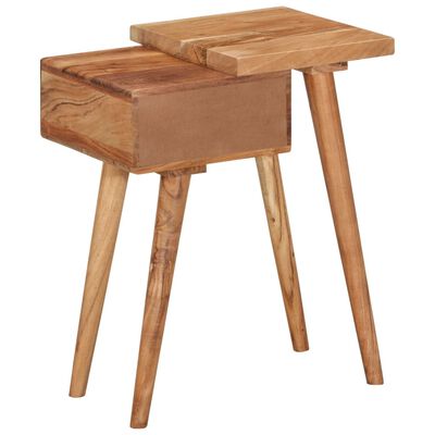 vidaXL Bedside Table Solid Acacia Wood 17.7"x12.6"x21.7"