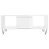 vidaXL Coffee Table High gloss white Engineered wood, Metal Medium