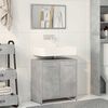vidaXL Bathroom Cabinet With Mirror Concrete Grey Engineered Wood Medium