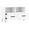 vidaXL TV Cabinet White Engineered Wood and Iron Medium TV Cabinet