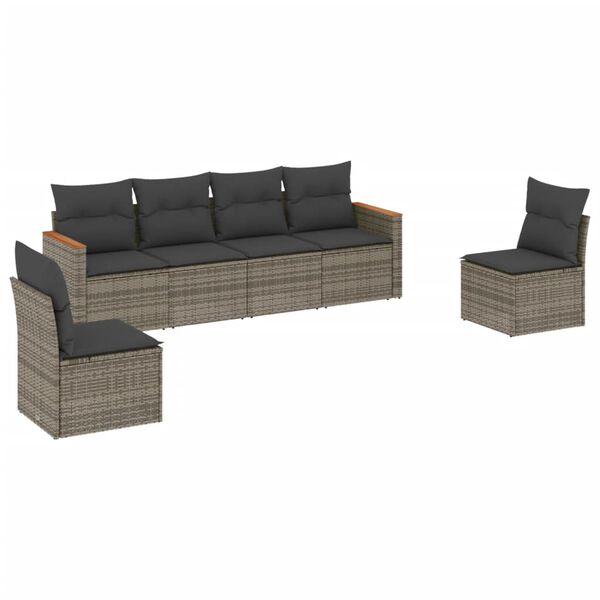 vidaXL Garden Sofa Set Grey
