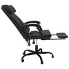 vidaXL Reclining Office Chair Black Faux leather, metal, plywood