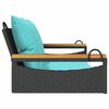 vidaXL Patio Swing Bench Black and Blue