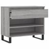 vidaXL Shoe Cabinet Grey Sonoma Engineered Wood Medium Shoe Cabinet