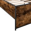 vidaXL Bed Frame Smoked oak Engineered wood, steel Small Single Durable