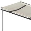 vidaXL Freestanding Manual Retractable Awning 118.1"x98.4" Cream