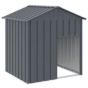 vidaXL Dog House Anthracite Galvanized steel 46.1 x 40.6 x 48.4 in Locks