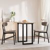 vidaXL Dining Table O-Frame 31.5"x19.7"x29.7" Solid Wood Pine and Steel