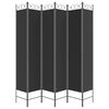 vidaXL 6-Panel Room Divider Black 94.5"x86.6" Fabric